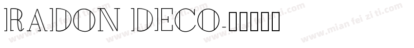 Radon Deco字体转换
